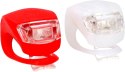 ZESTAW SILIKONOWYCH LAMP ROWEROWYCH LED PRZÓD I TYŁ DUNLOP