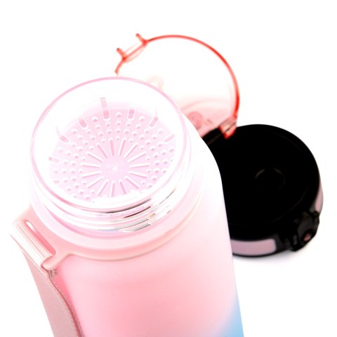 Bidon sportowy Meteor 800 ml różowy/niebieski