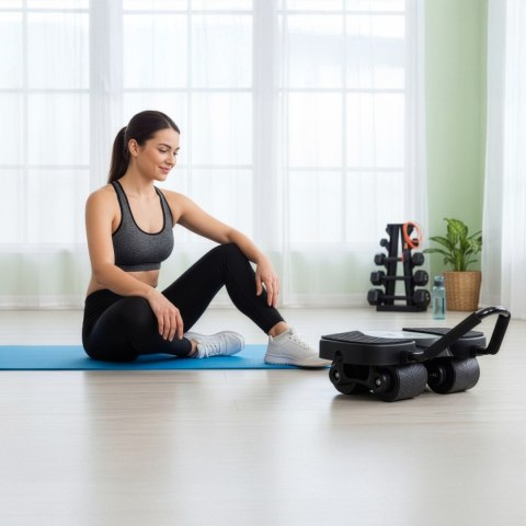 KA40 AUTOMATYCZNE KOŁO DO ĆWICZEŃ MIĘŚNI BRZUCHA Z PODPARCIEM I WYŚWIETLACZEM HMS