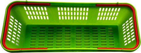 KOSZYK PLASTIKOWY NA OWOCE I WARZYWA AŻUROWY Z RĄCZKĄ