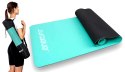 MATA DO JOGI I FITNESS TPE ANTYPOŚLIZGOWA MIĘTOWO-SZARA ENERO FIT