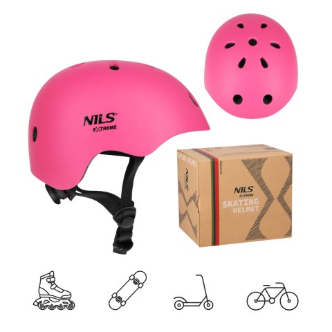 MT301 KASK RÓŻOWY XS(48-52CM) NILS EXTREME