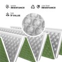 NC17103 KARIMATA SKŁADANA TURYSTYCZNA Z PODBICIEM ALUMINIOWYM + XPE 195 CM ZIELONA NILS CAMP