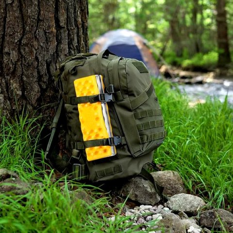 NC17105 MATA KEMPINGOWA DO SIEDZENIA Z PODBICIEM ALUMINIOWYM +IXPE 40 CM ŻÓŁTA NILS CAMP