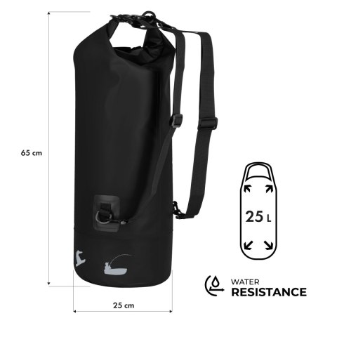 NC17108 PLECAK WODOODPORNY 25L CZARNY NILS CAMP