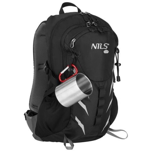 NC17110 KUBEK KEMPINGOWY Z KARABIŃCZYKIEM 330 ML STAL NIERDZEWNA CZERWONY NILS CAMP