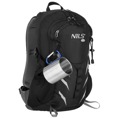 NC17110 KUBEK KEMPINGOWY Z KARABIŃCZYKIEM 330 ML STAL NIERDZEWNA NIEBIESKI NILS CAMP