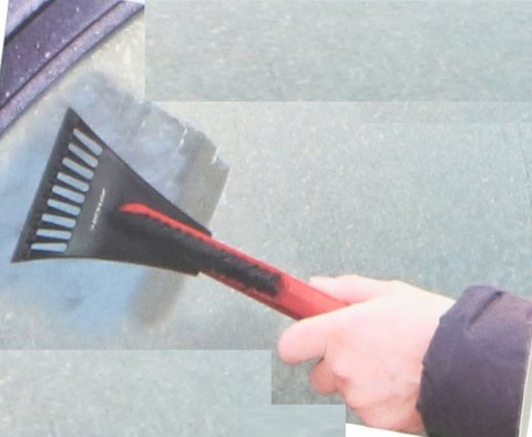 SKROBACZKA DO LODU SZCZOTKA 2W1 31CM DUNLOP ŻÓŁTA