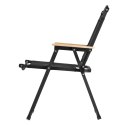 NC4307 KRZESŁO SKŁADANE CZARNE NILS CAMP