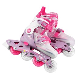 NJ1025 ŁYŻWOROLKI 2w1 FLIPZY RÓŻOWE ROZM. XS(27-30) NILS FUN