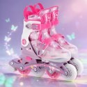 NJ1025 ŁYŻWOROLKI 2w1 FLIPZY RÓŻOWE ROZM. XS(27-30) NILS FUN