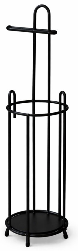 STOJAK NA PAPIER WC OKRĄGŁY CZARNY