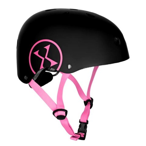 MTW001-1 KASK CZARNO-RÓŻOWY ROZM. M(55-58CM) NILS EXTREME