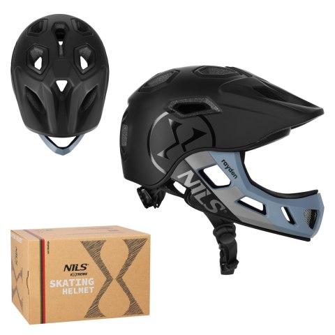MT401 RAYDEN KASK FULL FACE Z ODPINANĄ SZCZĘKĄ 48-53CM NILS EXTREME