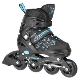 NH11912 A 2w1 BLACK/BLUE ROZM. S(31-34) ŁYŻWOROLKI Z WYM. PŁ. HOKEJOWĄ NILS EXTREME