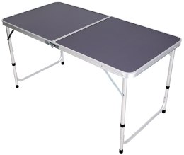 STOLIK TURYSTYCZNY SKŁADANY KEMPINGOWY 120X60X70/62/55CM SZARY