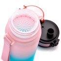 Bidon sportowy Meteor 350 ml różowy/turkusowy