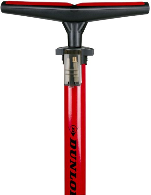 POMPKA WARSZTATOWO ROWEROWA DUNLOP 230 PSI (16Bar) Z MANOMETREM CZERWONY