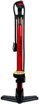 POMPKA WARSZTATOWO ROWEROWA DUNLOP 230 PSI (16Bar) Z MANOMETREM CZERWONY