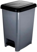 Pojemnik z pedałem SLIM 60 L 490x356x632 mm Kolor: Brązowy