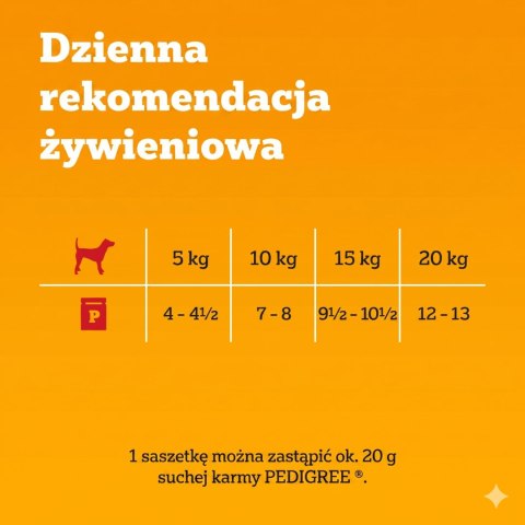 PEDIGREE Dogcare Karma dla psa w saszetkach - Kawałki w sosie, dla dorosłych psów (Adult)