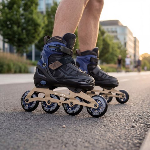 NA684 ŁYŻWOROLKI VELTO GRANATOWE ROZM. M(35-38) NILS EXTREME