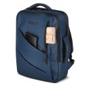 NC4502 PLECAK NA LAPTOP Z USB NIEBIESKI NILS