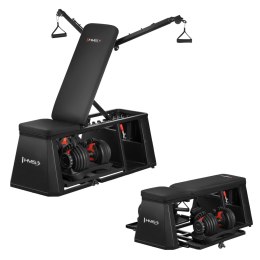 ZESTAW LM4012 ŁAWKA MULTIFUNKCYJNA 4w1 + 2x SR52 SZTANGIELKA REGULOWANA HMS